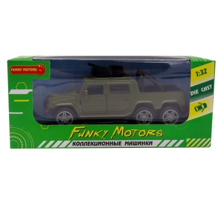 Inertial Funky Toys “Mountain Pickup”, Die-Cast, 1:32, opening doors, Khaki color-1