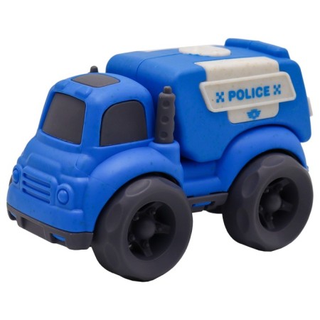 Eco-machine Funky Toys "Police", Blue color, 10 cm