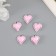 Decor for creativity metal, rhinestones "heart" pink 1.6x1.4 cm