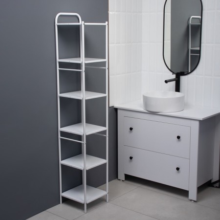 Six -haired floor rack 29 × 29 × 158.5 cm, white color-7