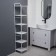 Six -haired floor rack 29 × 29 × 158.5 cm, white color