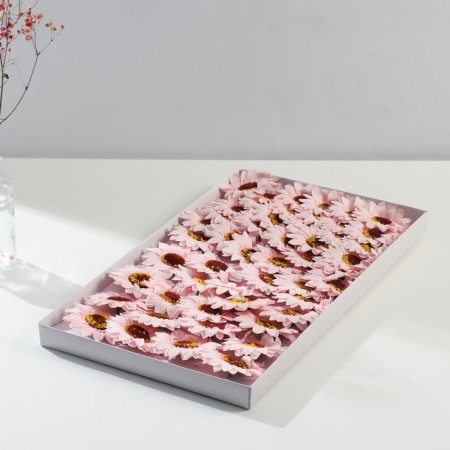Soap petals "Buds of sunflower. Light pink" 8.5x8.5x3 cm-2