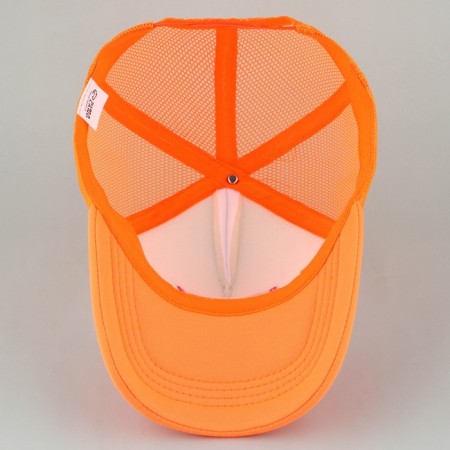 Women's cap with Easy grid, orange color, river 56-6
