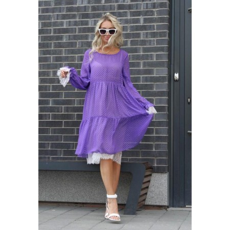 Female dress, size 44, purple color-2