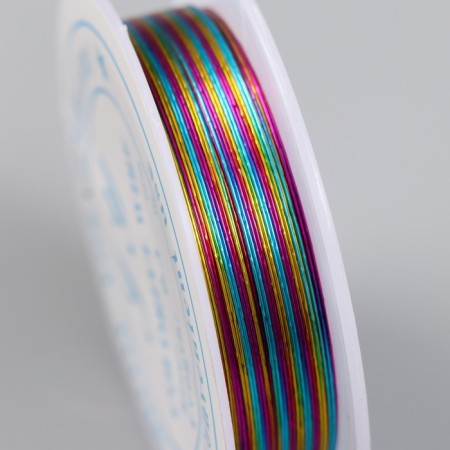 Wire for beads D 0.3 mm, 12 m, multi -colored # 1-2
