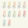 Gel nail polish, Milk Potal, 3 phase, 8ml, LED/UV, white/red color (12)