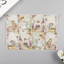 Rice decoupage card 
