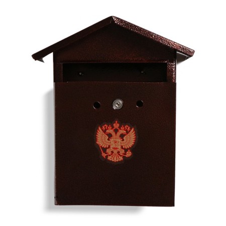 Mail box with a lock, vertical, "house-elit", brown-5