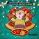 Decorative sticker "Santa Claus and bells" 21.5x22 cm
