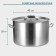 Hanna Knovell stainless steel pan with a lid, 47 l, d = 45 cm, h = 28 cm, wall thickness 1 mm