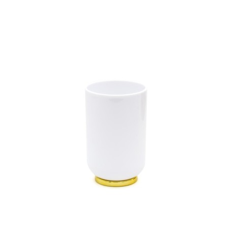 Alba glass, white/gold color