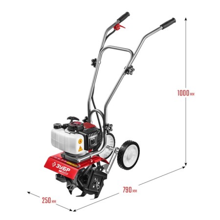 Cultivator gasoline bison MKL-100, 2T, 1600 W, 2.2 hp, plowing 260x200 mm-1