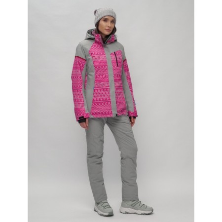Ski jacket female winter, size 60, pink color-14