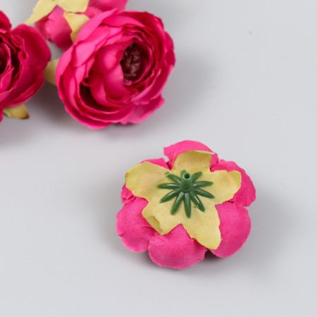 Budon on the leg for decoration "Pion charm" Fuchsia 3.5x3.5 cm-1