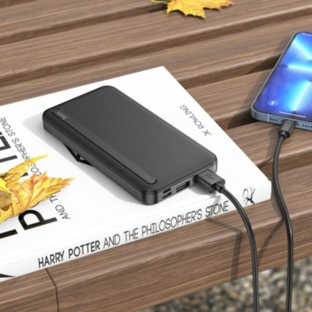 External battery Hoco J91, 10,000 mAh, 2 USB, 2.1 A, display, black-4