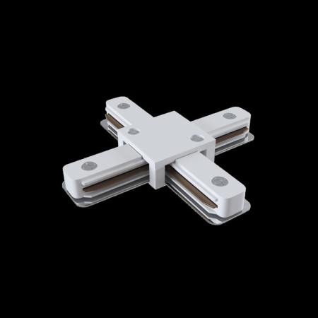 Connector X-shaped for the Technical tra001CX-11W, 11x11x2.3 cm, white color.-3