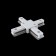 Connector X-shaped for the Technical tra001CX-11W, 11x11x2.3 cm, white color.