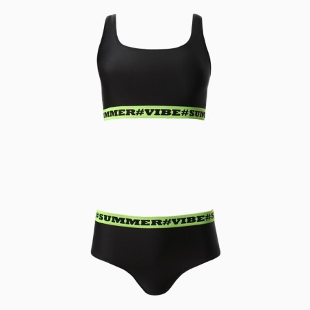 Separate swimsuit, black/light green color, size 42-7