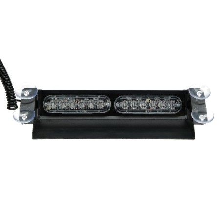 Signal strobe for windshield 12 LED, 12V, 9 modes, red-blue-7
