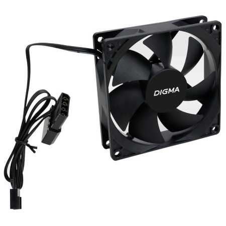 DIGMA DFAN-90 fan 90x90x25mm black 3-Pin 4-Pin (Molex) 23db 82GR RET-7