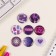 Icons sunset set 8 pcs d = 25 mm "Lilac" 16.5x17 cm