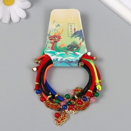 Bracelet Feng Shui "Three Golden Coins" adjustable length