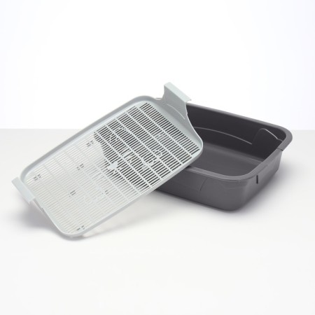 Toilet with a grid, 45x34x15 cm, gray-3