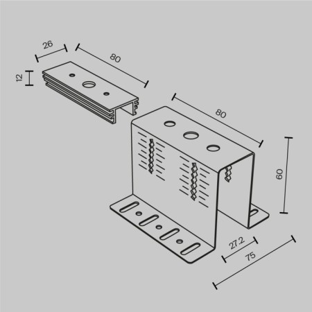 The bracket is adjustable for the Exiley TRX034-41 overhead busbar-5