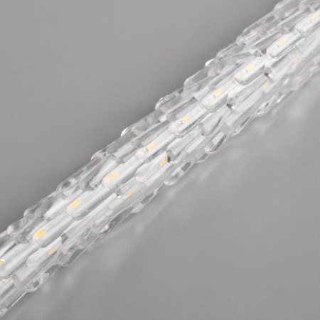 Garland "icicles rhyflated" 2.5 × 0.42 m, IP65, transparent thread, 288 LED, glow blue with a drain effect, 12 V-4
