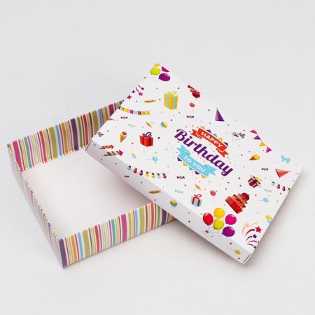 Gift box team "Happy Birthday", White, 21 x 15 x 5.7 cm-2