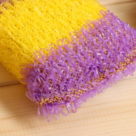 Knitted washcloth "Brike. Strip", mixing color, 18x12x4.5cm, foam-5