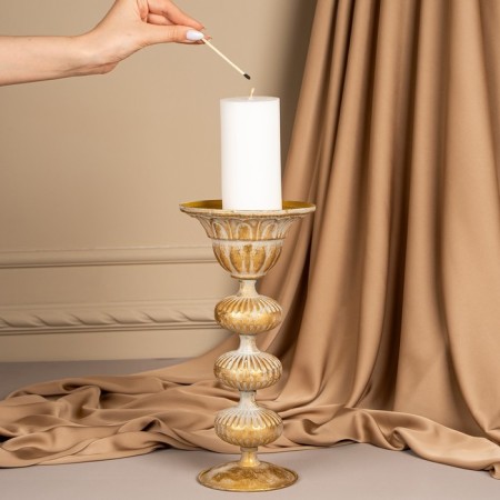 Summary Metal "Tier" for one candle 16 x 16 x 31 cm-10
