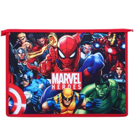 Plastic A4 folder, with zipper, spider-man-3