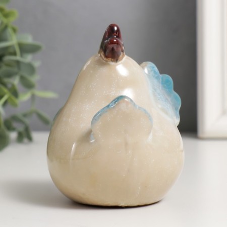 Souvenir ceramics "Three chicken" blue wings set 3 pcs 10x8x9.5 cm-3