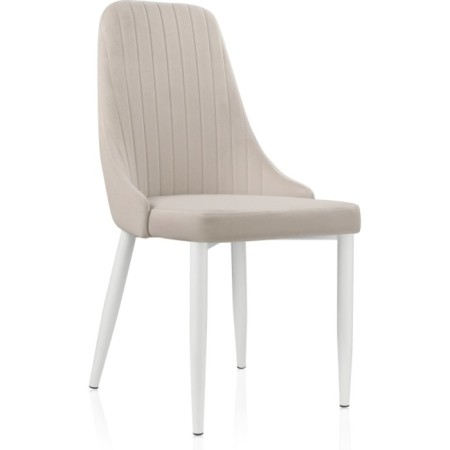 CHART STARAL CARA Kora Metal/velor, white/beige 47x57x89 cm
