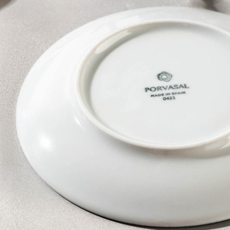 Porcelain plate flat Natur Sea, D = 16.5 cm, turquoise color-3