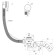 Siphon for the bathtub "Ani Plast" EM421, 520 mm, autosliv, adjustable, chromium color