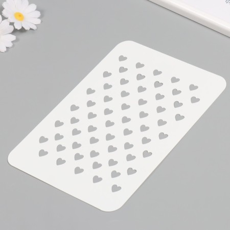 Plastic stencil "hearts", 16x24 cm-1