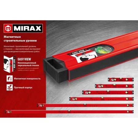 Magnetic level Mirax 34611-100, error 0.5 degrees, 3 eyes, 1000 mm-3