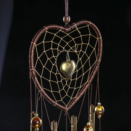 Wind Music Metal "Heart with hearts" 4 tubes 5 bells d = 17 cm length 65 cm-4