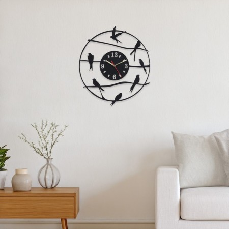 Wall of metal "birds", silent, d-40 cm, aa-5