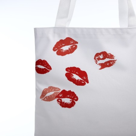 Bag Schoper "Kisses" 35x0.5x40 cm, Department without lightning, without lining, white-3