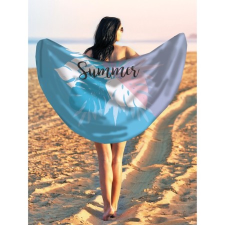Pareo and beach rug "joyful expectation of summer", d = 150 cm