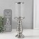 Ceramics candlestick, glass per 1 candle "Vitk" d = 7.5 cm silver 9.5x9.5x32 cm