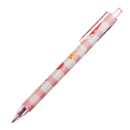 Gel pen, automatic 0.5 mm, blue rod, body with a pattern, mix (barcode on a piece)-1