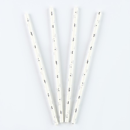 Star cocktail tubes set 12 pcs., Silver color-1