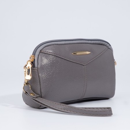 Cross-Bodi Bag on a zipper, brown color-2