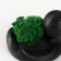 Concrete "duck" 6x8x5.5 cm black with moss (moss green. Stabilized)