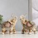 Souvenir Polystone "Elephant in Beige Popone with sapphires" MIX 13.5x11.5x6.5 cm