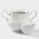 Porcelain sugar tower with a lid, 550 ml, white color